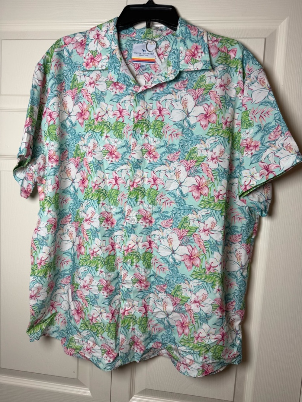 Simply Southern Men’s Tropical Floral Button Down Shirt